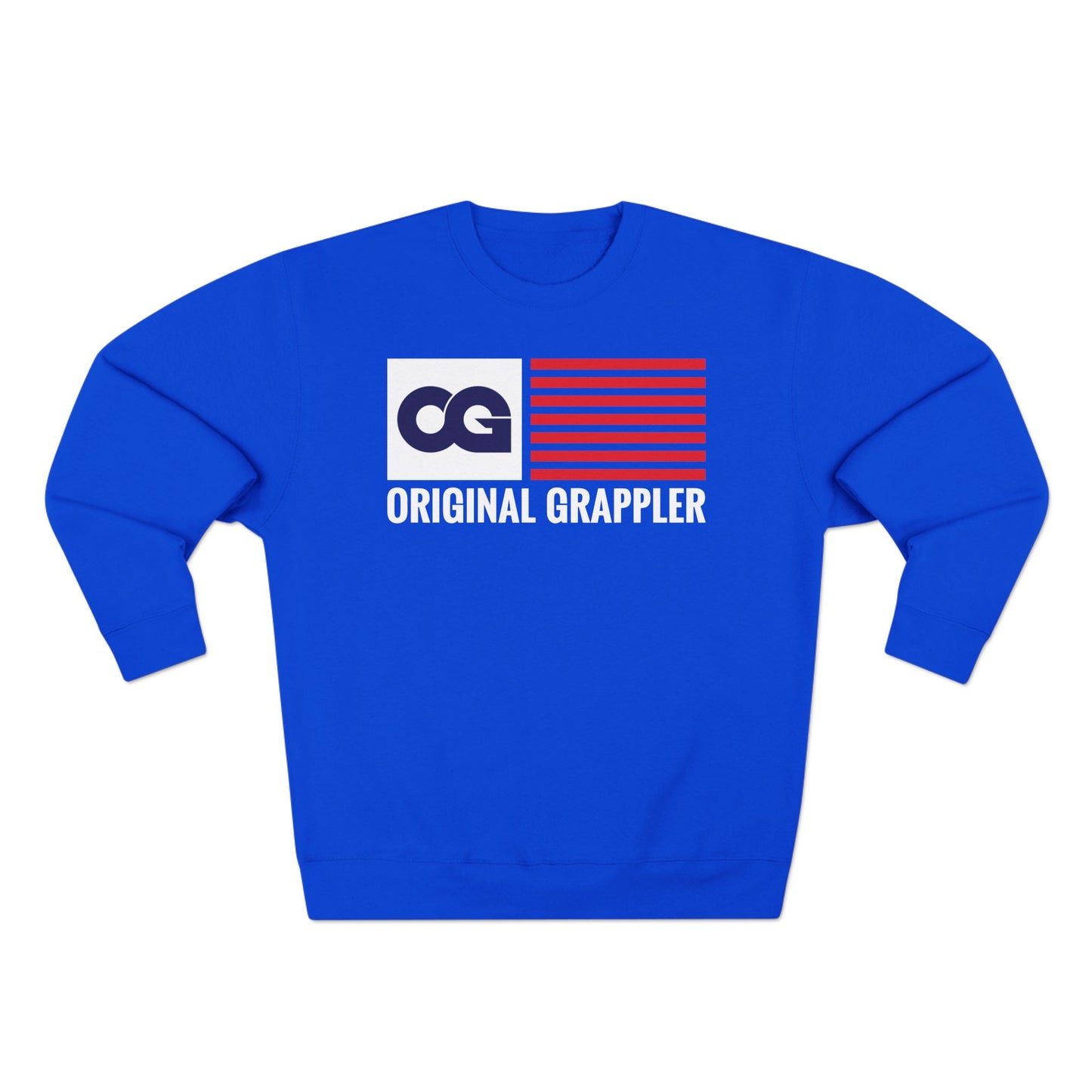 Original Grappler Unisex Crewneck Sweatshirt - Casual Activewear with Flag Design