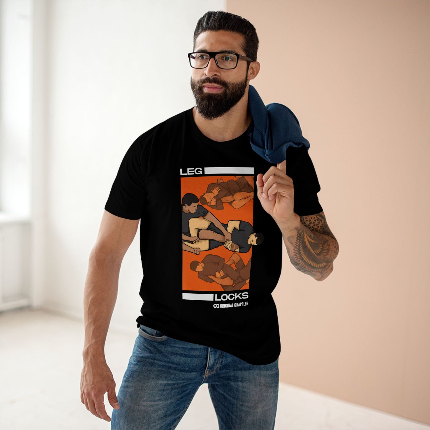 Leg Locks Grappling T-Shirt – BJJ Submission Poster Tee