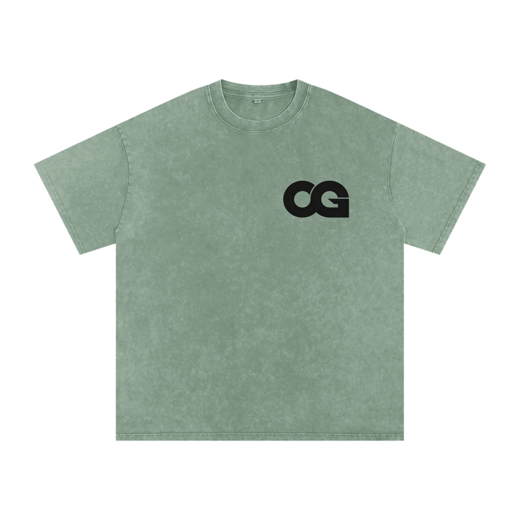 Snow Washed Oversized Cotton T-Shirt