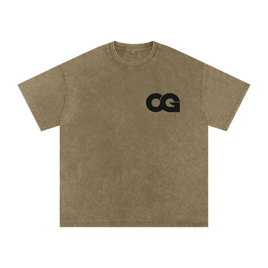 Snow Washed Oversized Cotton T-Shirt