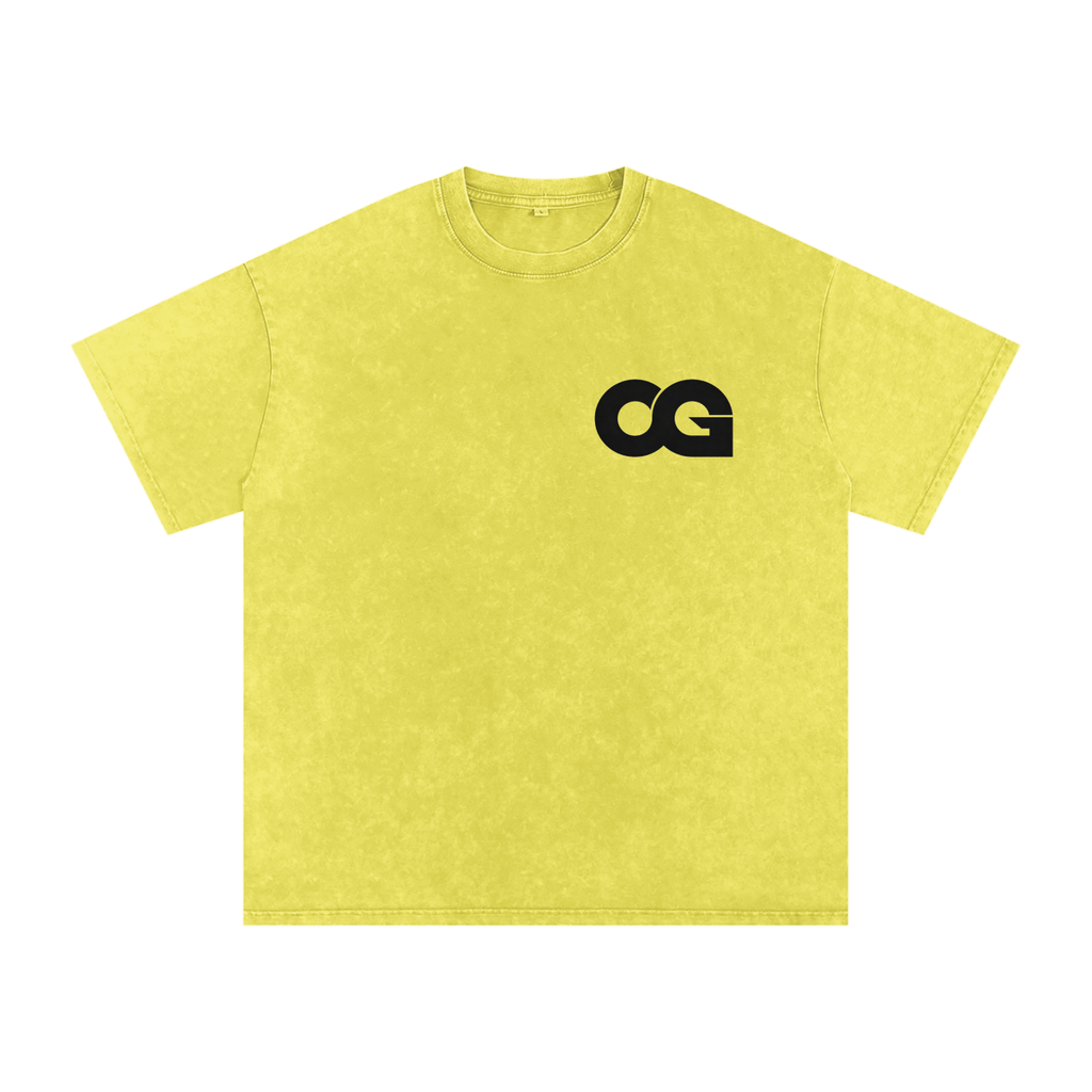 Snow Washed Oversized Cotton T-Shirt