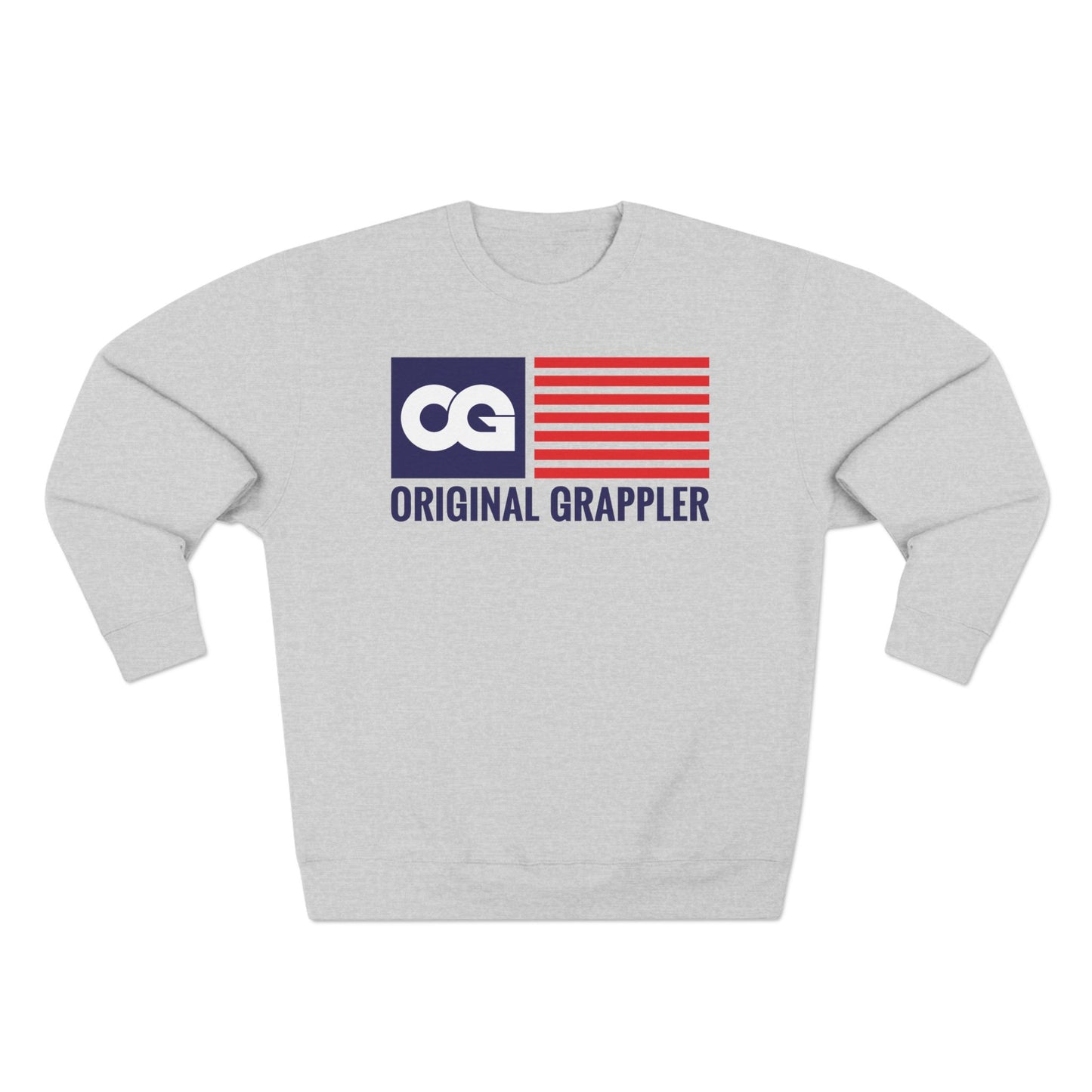 Original Grappler Unisex Crewneck Sweatshirt - Casual Activewear with Flag Design