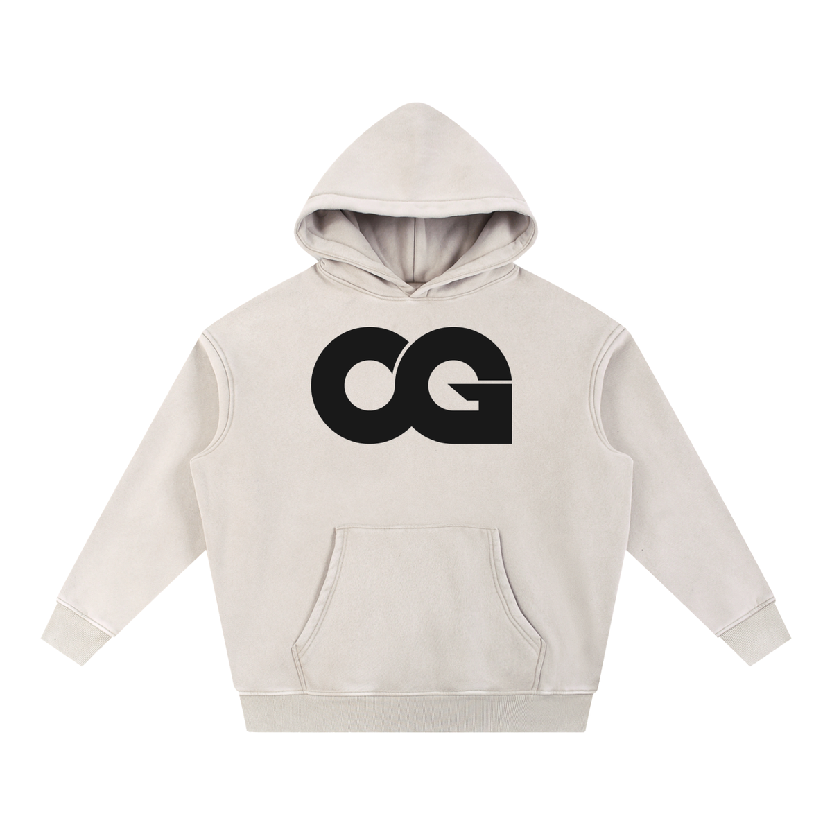 Snow Wash Fleece Oversize Hoodie