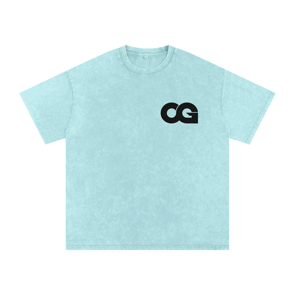 Snow Washed Oversized Cotton T-Shirt