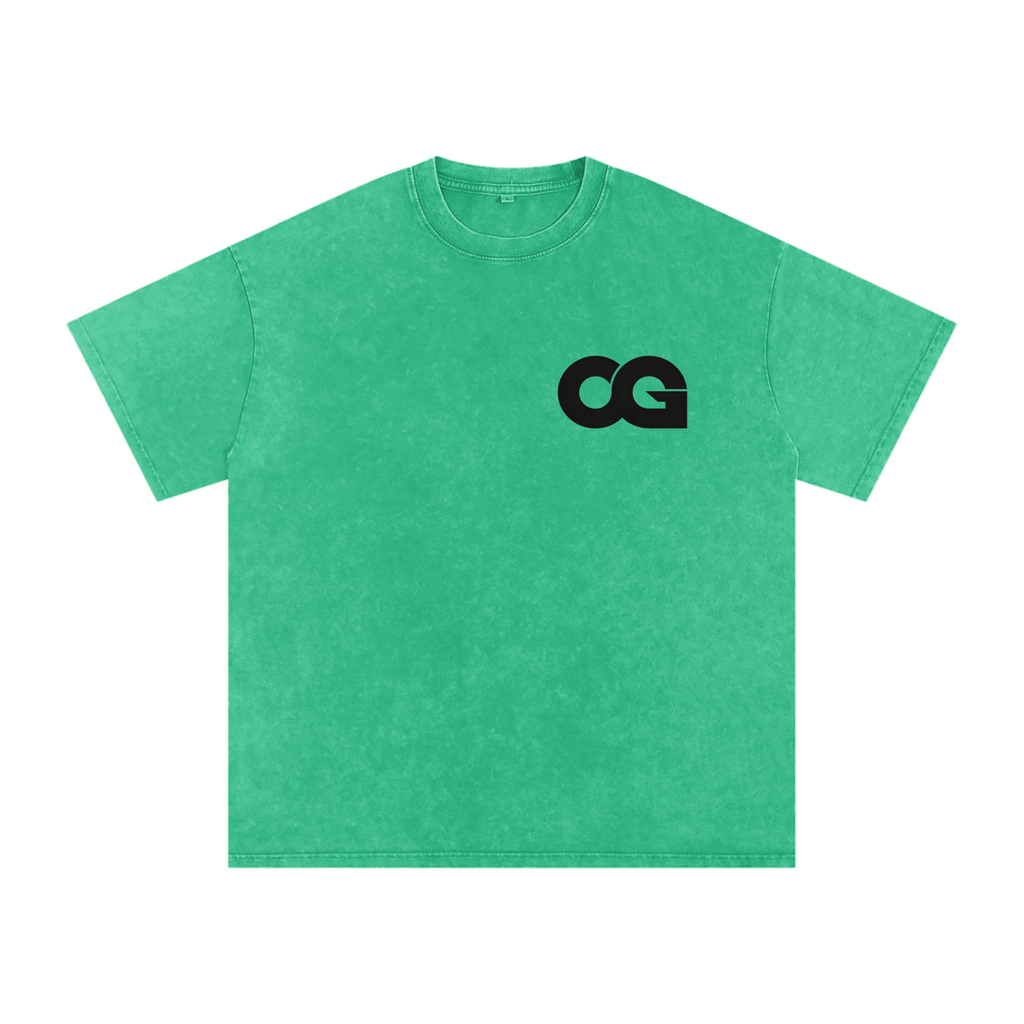 Snow Washed Oversized Cotton T-Shirt