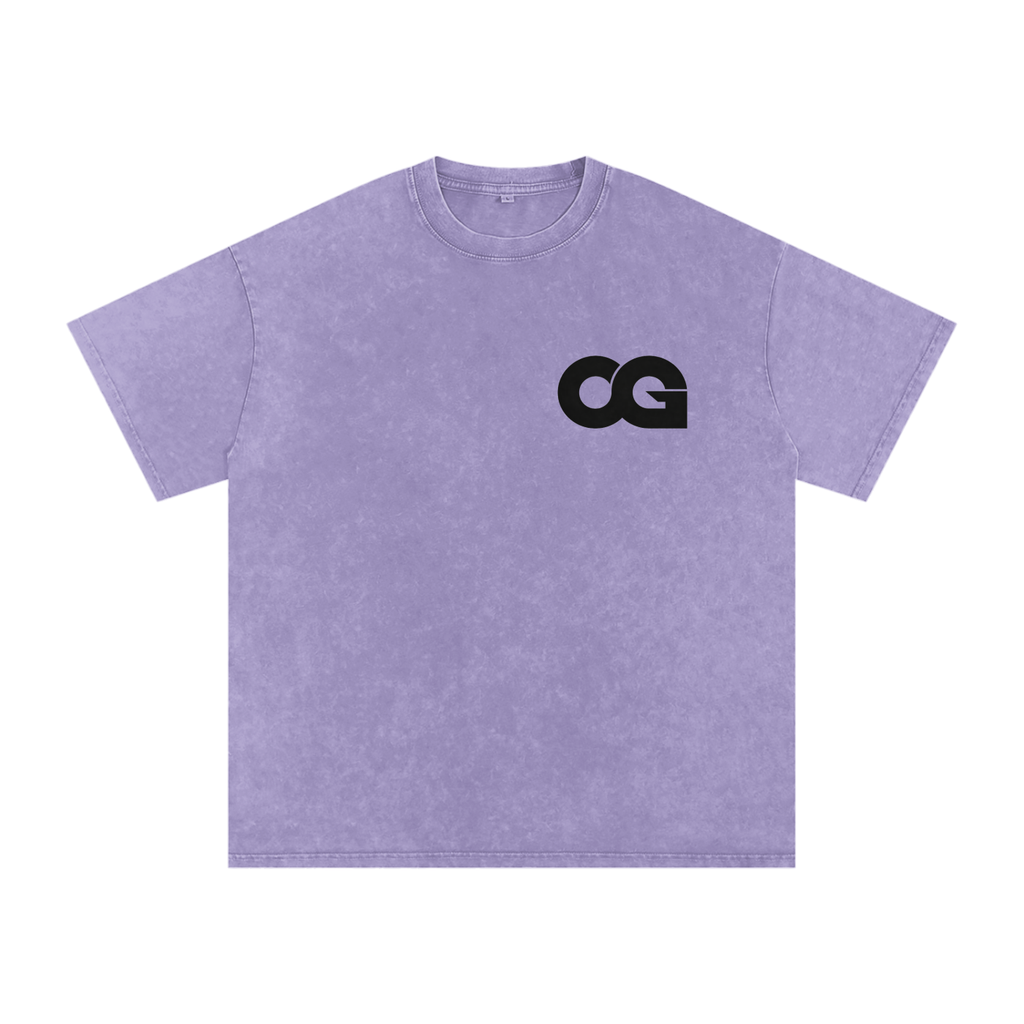 Snow Washed Oversized Cotton T-Shirt