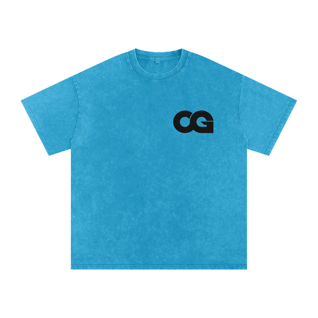 Snow Washed Oversized Cotton T-Shirt